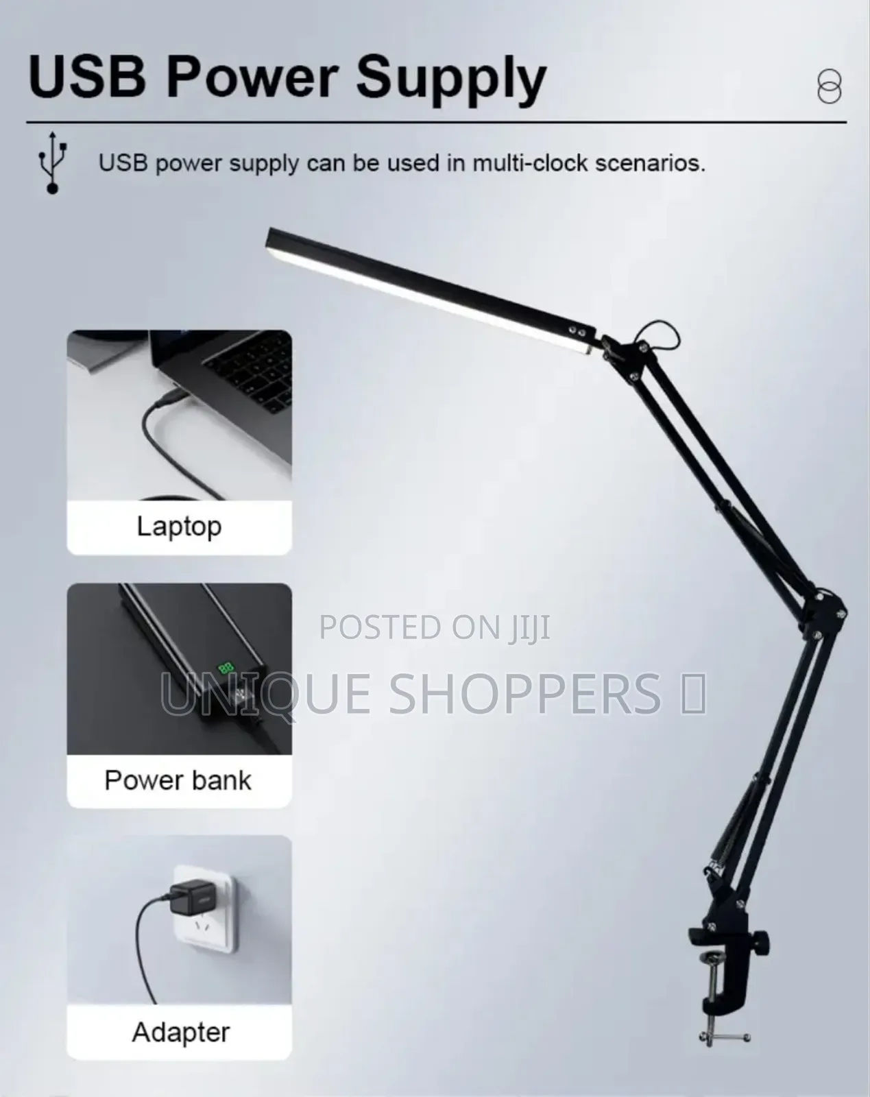 Led 3-Mode Lamp. 
Perfect for Reading, Salons, Bedside, and Study Desk