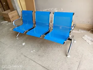 Blue Unpadded Waiting Chairs