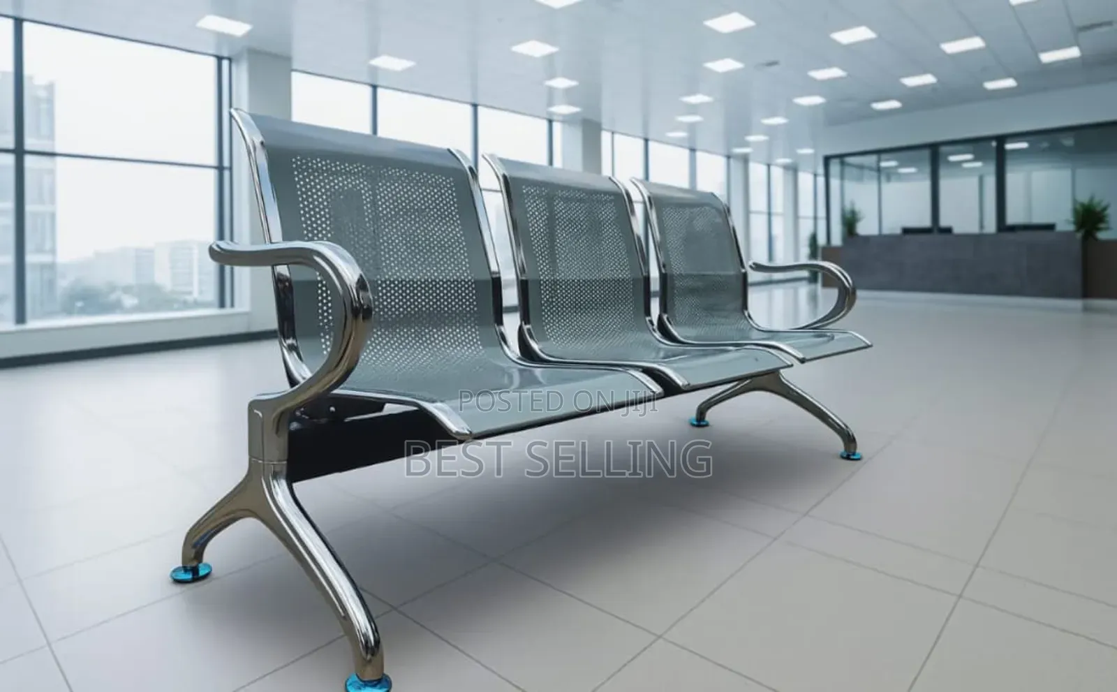 Clear Unpadded Waiting Chairs