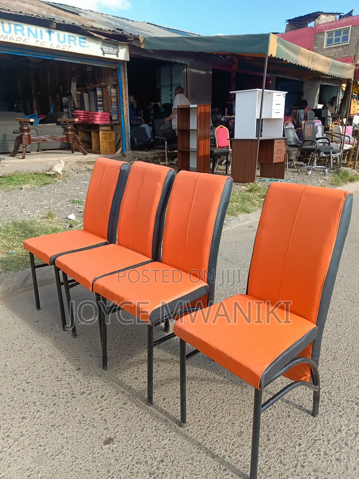 Hotel or Restaurant Chairs, Orange 