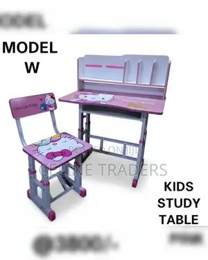 Hello Kitty Kids Study Table and Chair Set, Model W.
