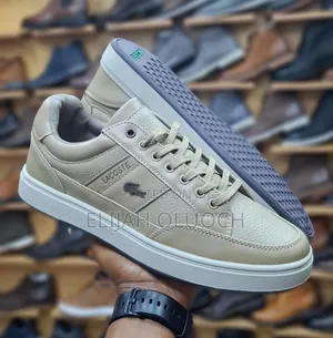 Beige Lacoste Casual Men Shoes