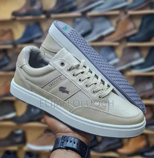 Beige Lacoste Casual Men Shoes