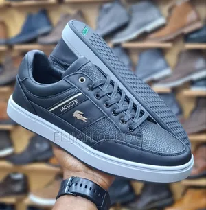 Lacoste Chaymon Black Leather Casual Men Shoes