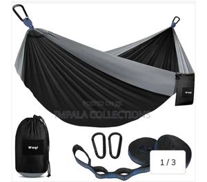 Parachute Material Hammock. Black - main view