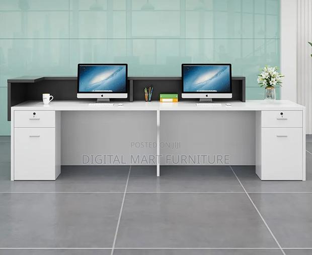 White Reception Desk For Salons - thumbnail 2