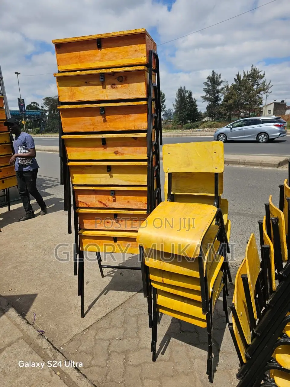 School Lockers And Chairs