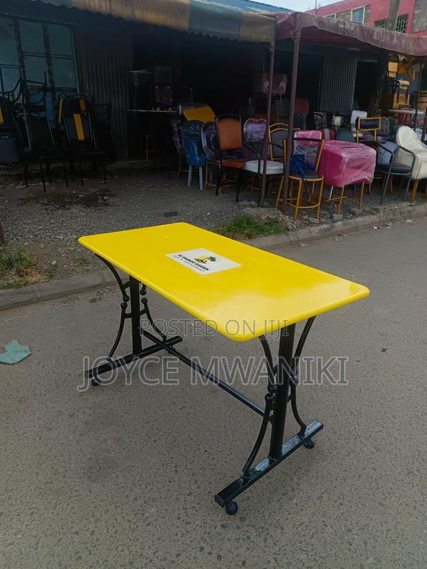 Restaurant Marble Yellow Table, 4by 2.
