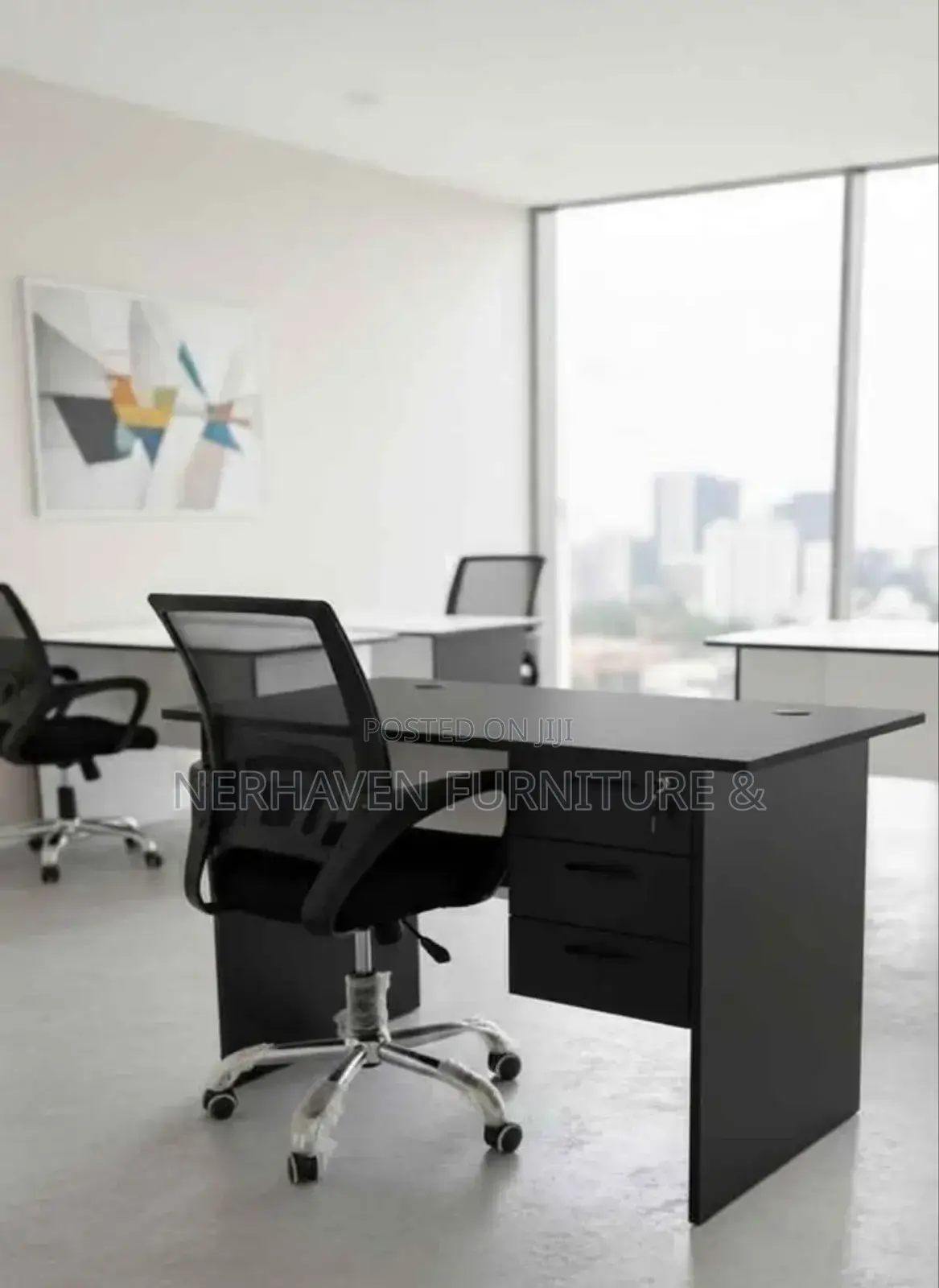 Durable Office Desk and Chair Set