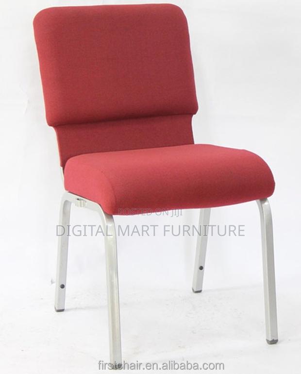 Maroon 4-Leg Dining Seat - thumbnail 3