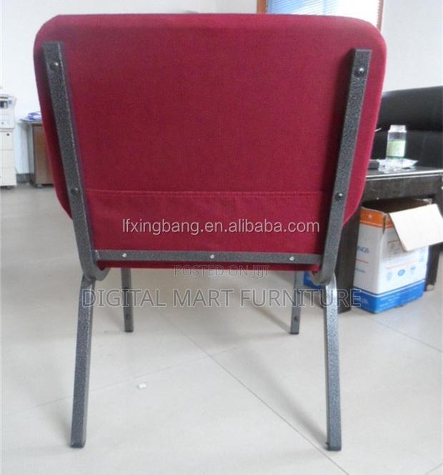 Maroon 4-Leg Dining Seat - thumbnail 4
