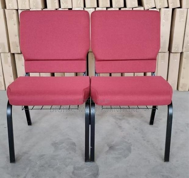 Maroon 4-Leg Dining Seat - thumbnail 9