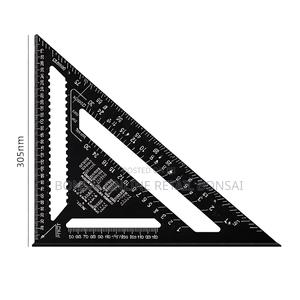 12-Inch Metric Layout Speed Square Carpenter Measuring Tool Aluminum - thumbnail 2