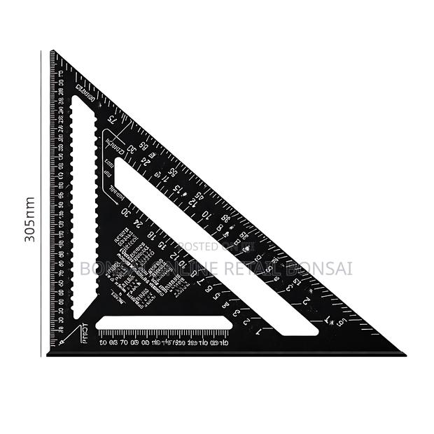 12-Inch Metric Layout Speed Square Carpenter Measuring Tool Aluminum - main view
