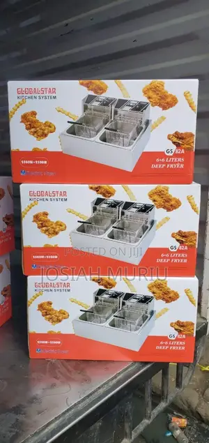 Globalstar Double Tank 6+6lt Stainless Steel Double Deep Fryer at 5500