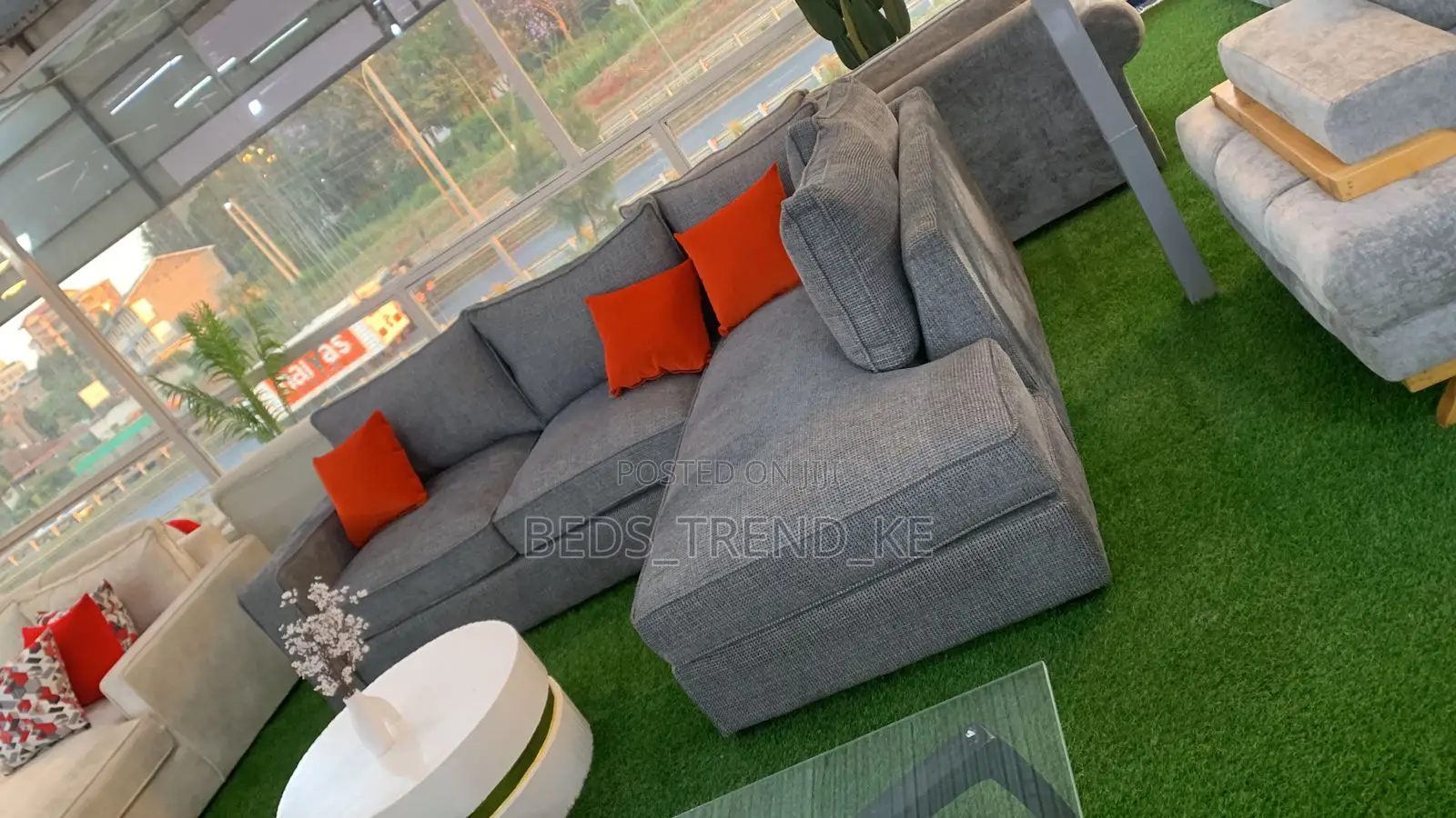 Adopted 6 Seater L Sofa Set With Pillows