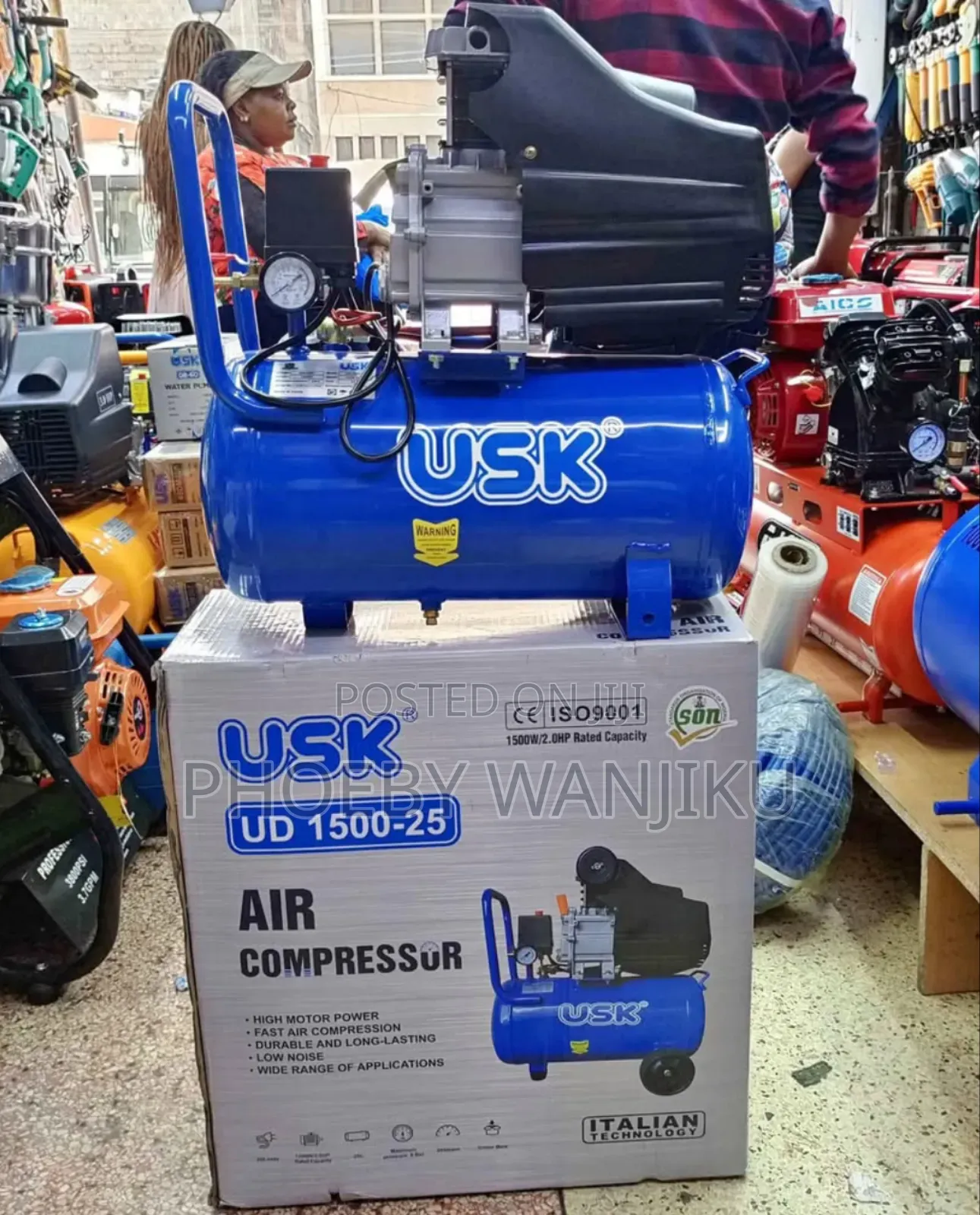 Usk Air Compressor 25l/Electric Air Compressor
