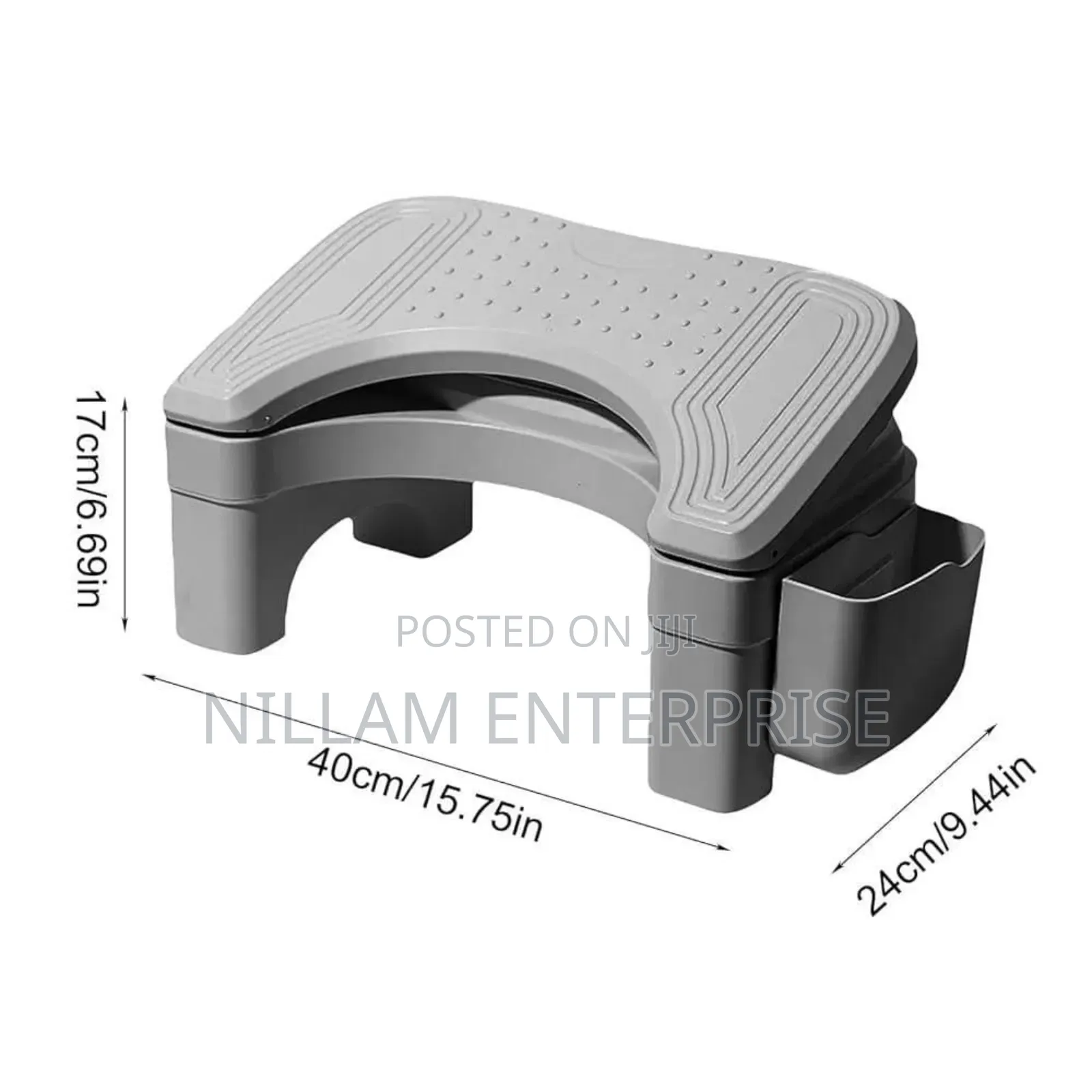 Ergonomic Foldable / Adjustable Footrest With Storage