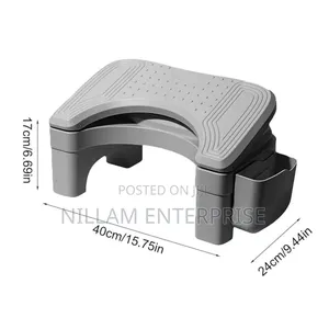 Ergonomic Foldable / Adjustable Footrest With Storage