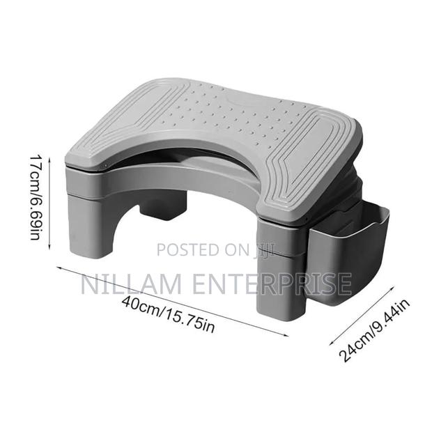 Ergonomic Foldable / Adjustable Footrest With Storage - thumbnail 2