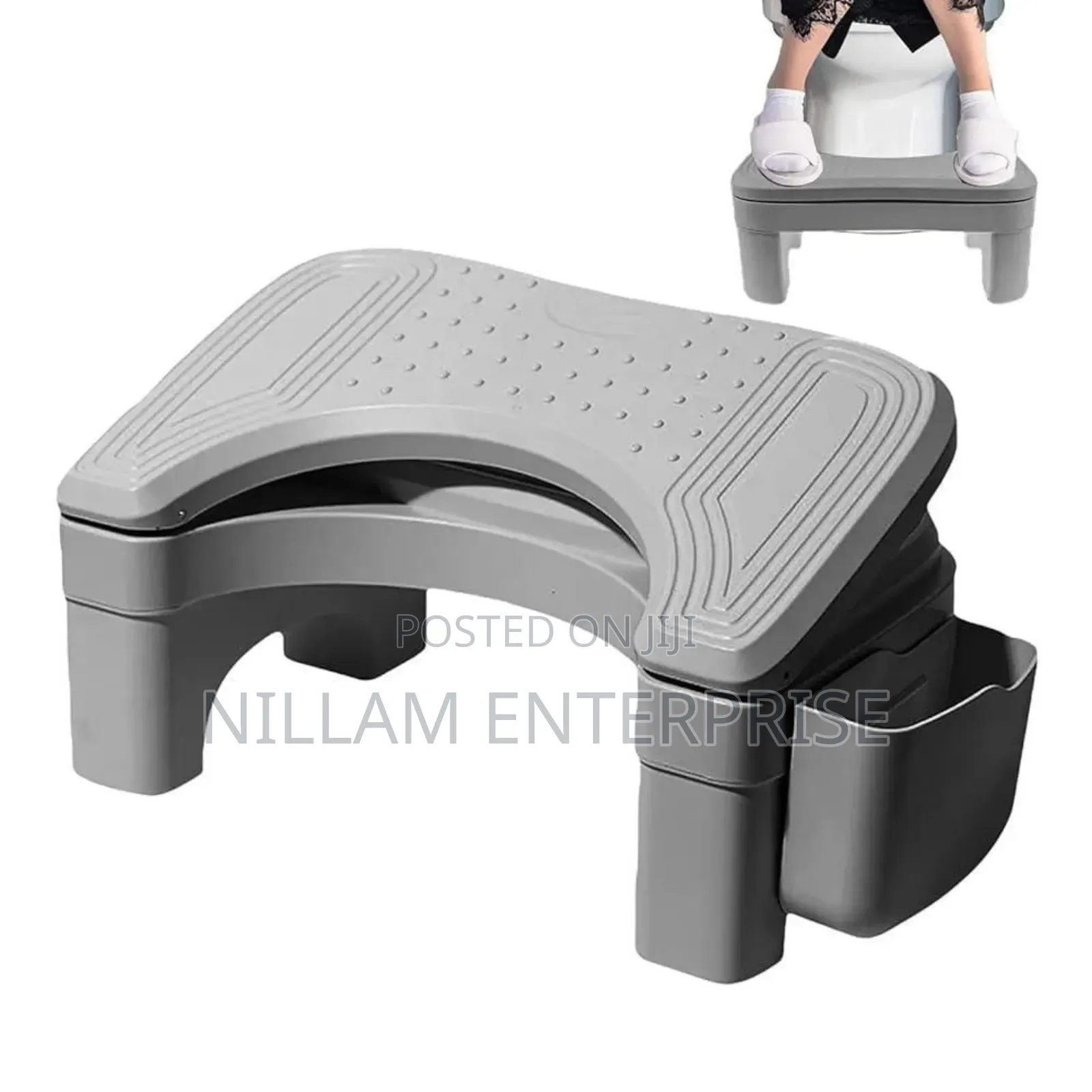 Ergonomic Foldable / Adjustable Footrest With Storage