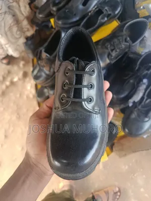 Durable Black Leather School Shoes – Comfortable Long-Lasting