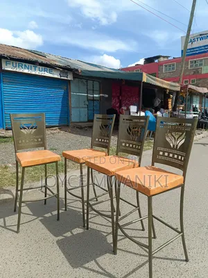 High Bar Coated Chairs, Gold