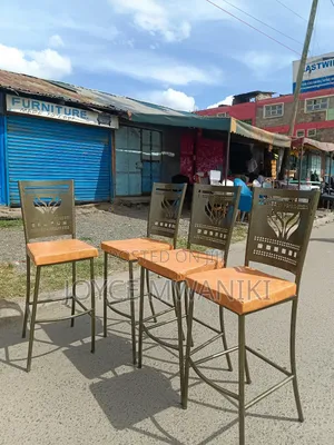 High Bar Coated Chairs, Gold