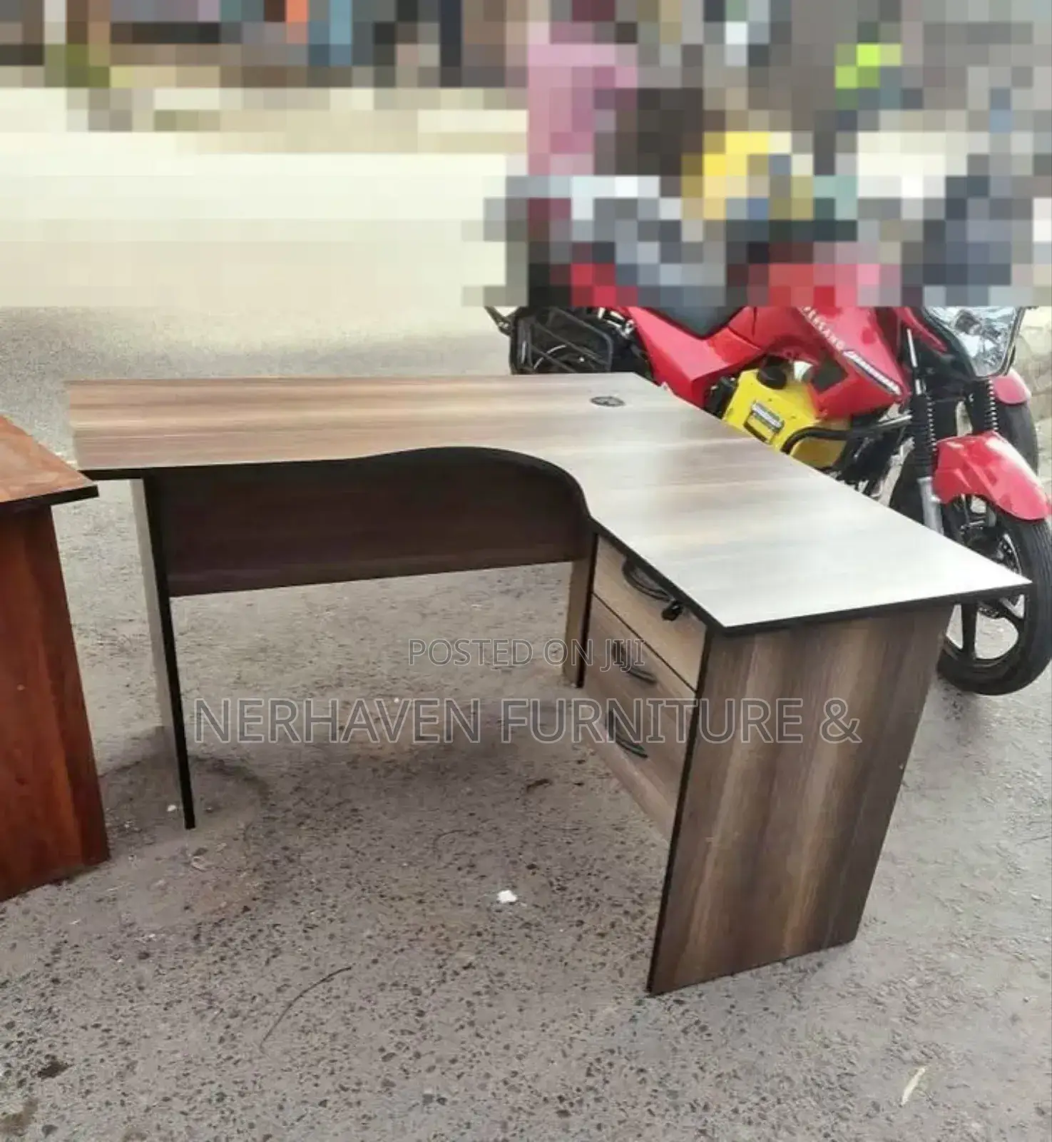 Compact L-Shape Desk for Home Office