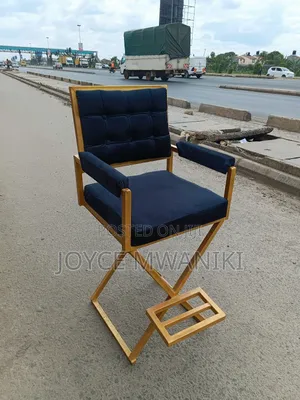 Makeup Seat, Black and Gold 