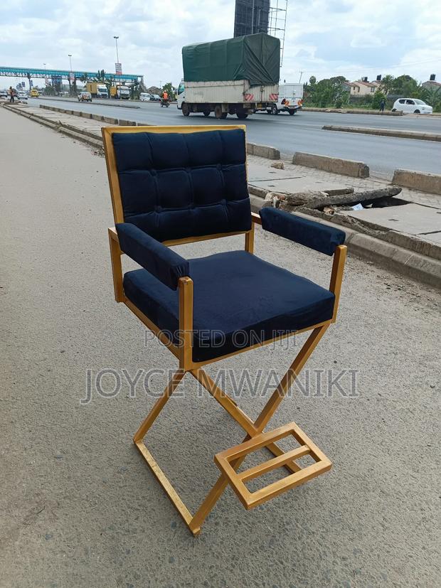 Makeup Seat, Black and Gold 