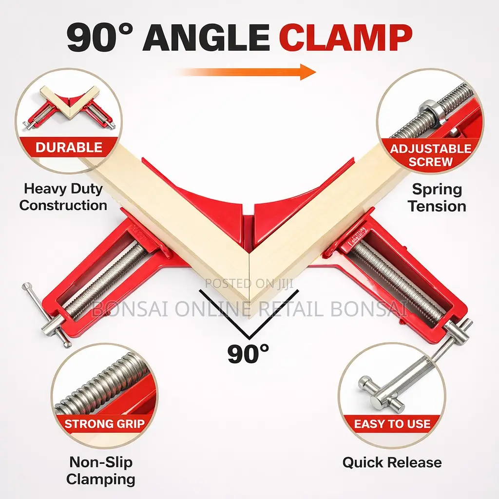 90 Degree Woodworking Clamp Right Angle Corner Clamp for Carpentry