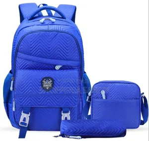 3in1 School Backpack- Chevron Patterned