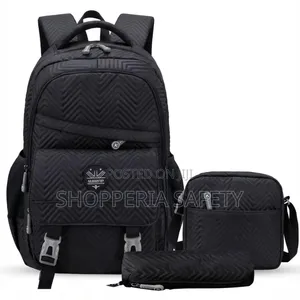 3in1 School Backpack- Chevron Patterned