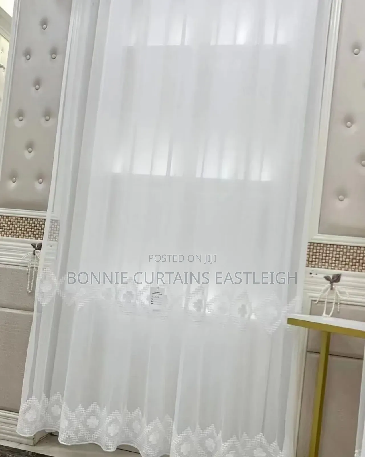 White Sheers With Gold for Dining Rooms