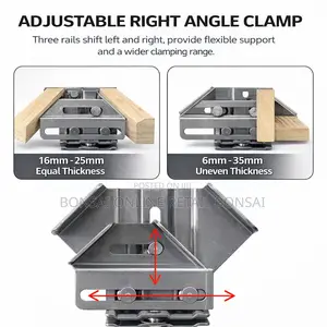 4pcs Stainless Steel 90° Right Clamps for Woodworking Corner Clamps