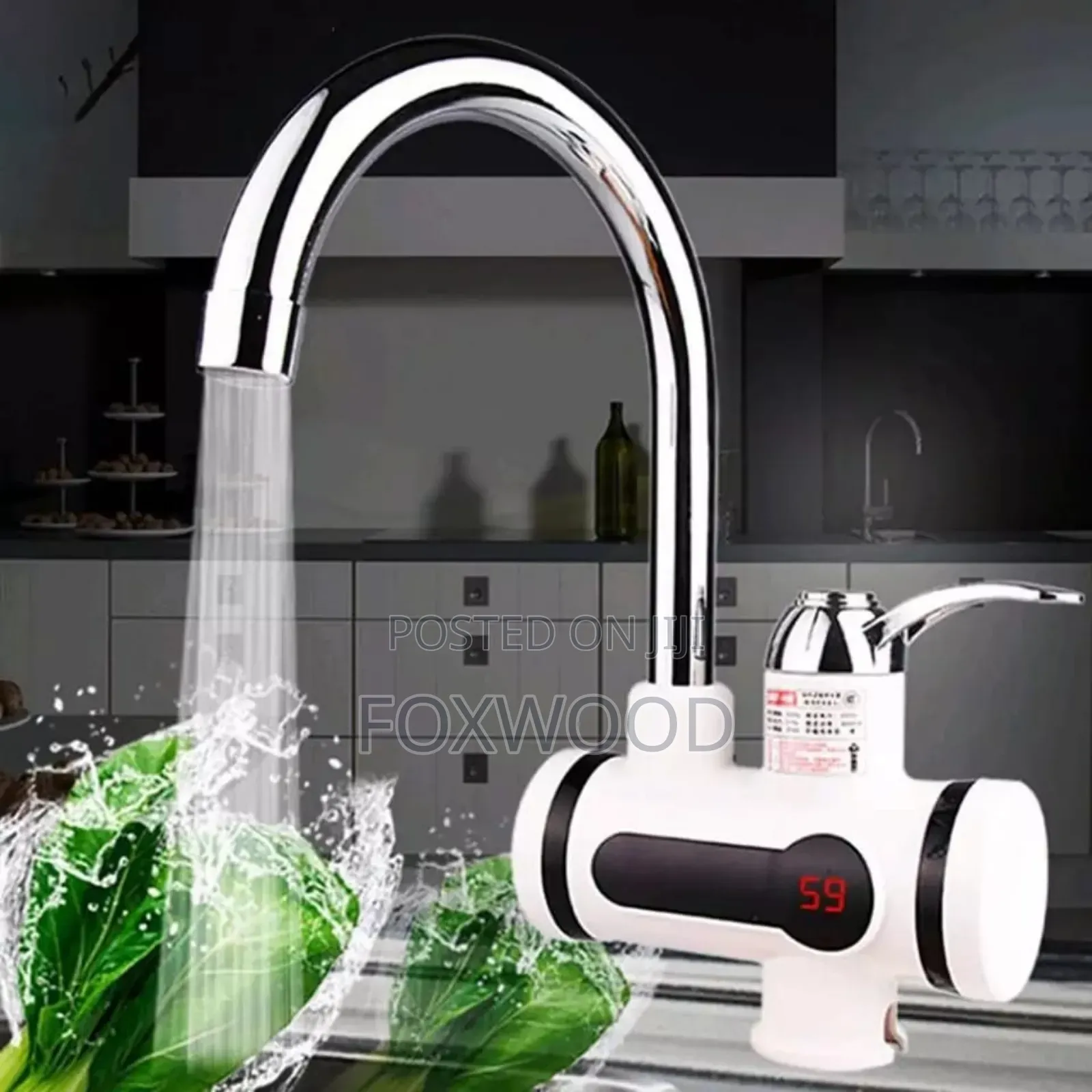 Instant Electric Water Heater Faucet Tap With an Led Digital Display.