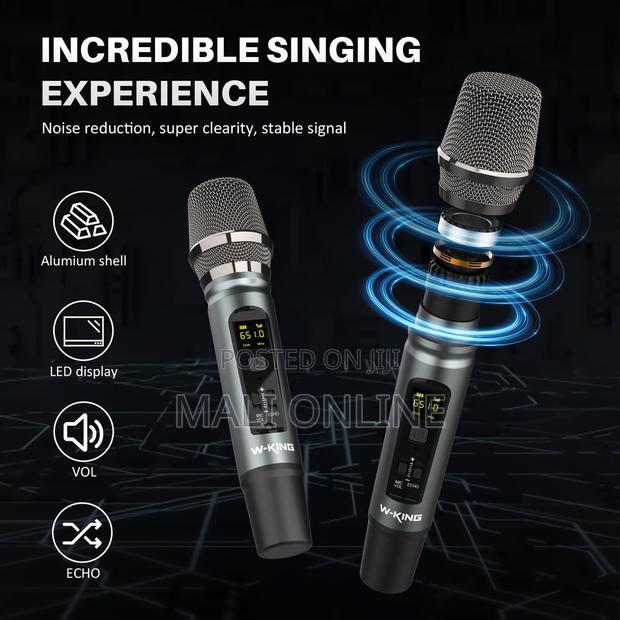 200w Bluetooth Speaker Portable Waterproof With Dual Wireless Mics - thumbnail 4