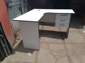 Classic White L Shape Office Desk