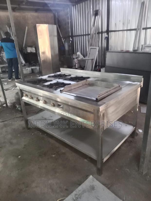 Combined Cooking Rages (4-Burner+Grindles)