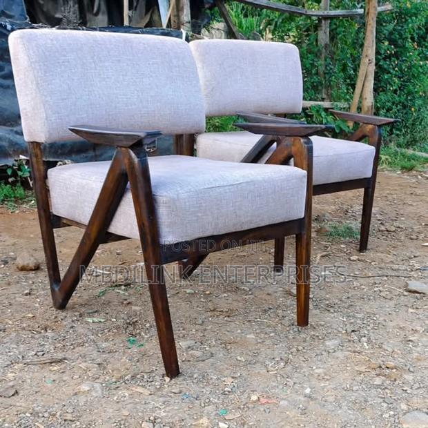 Wooden Upholstered Single Chairs(Armchairs) - main view