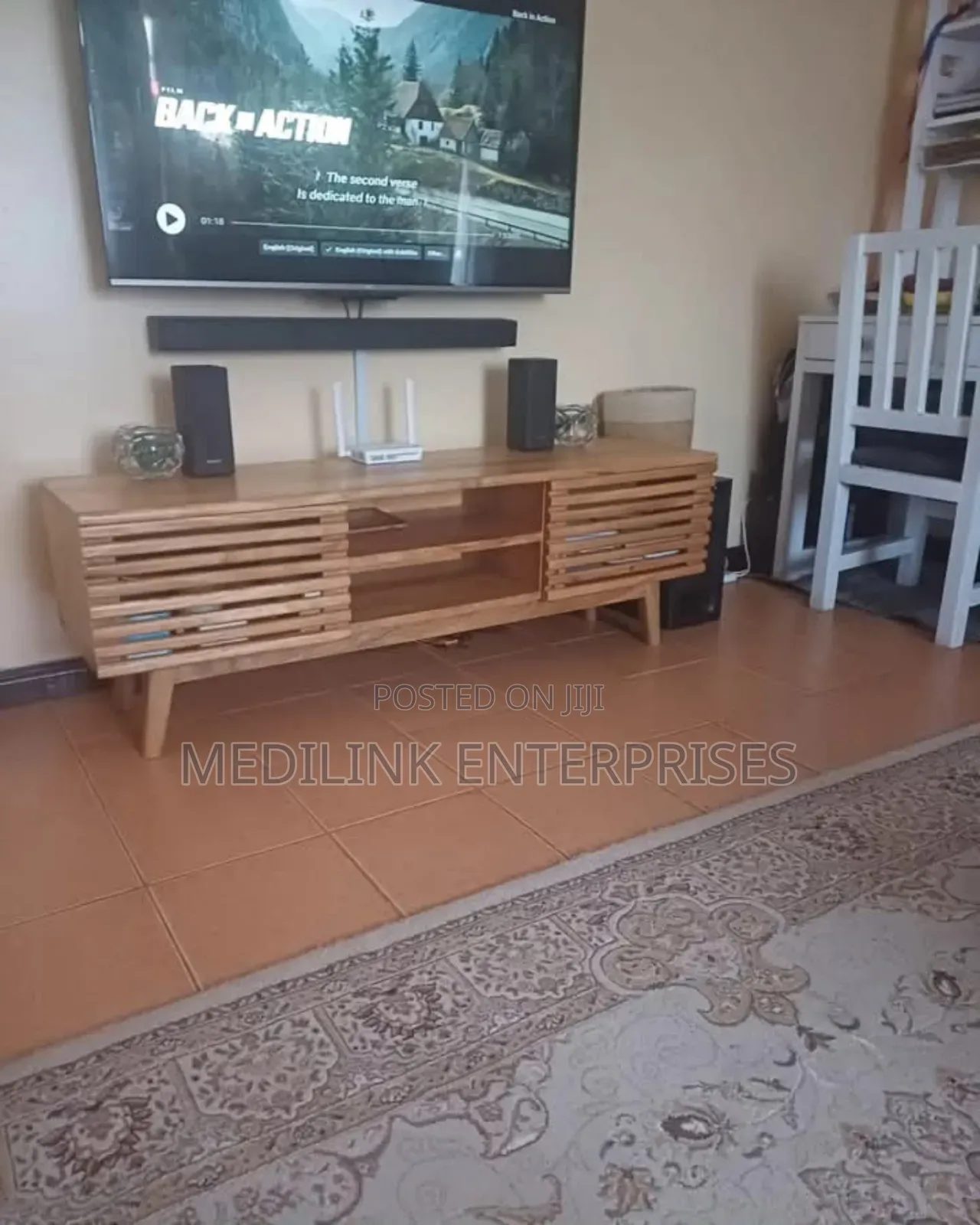 6ft Solid Dried Mango Wooden Tv Stands