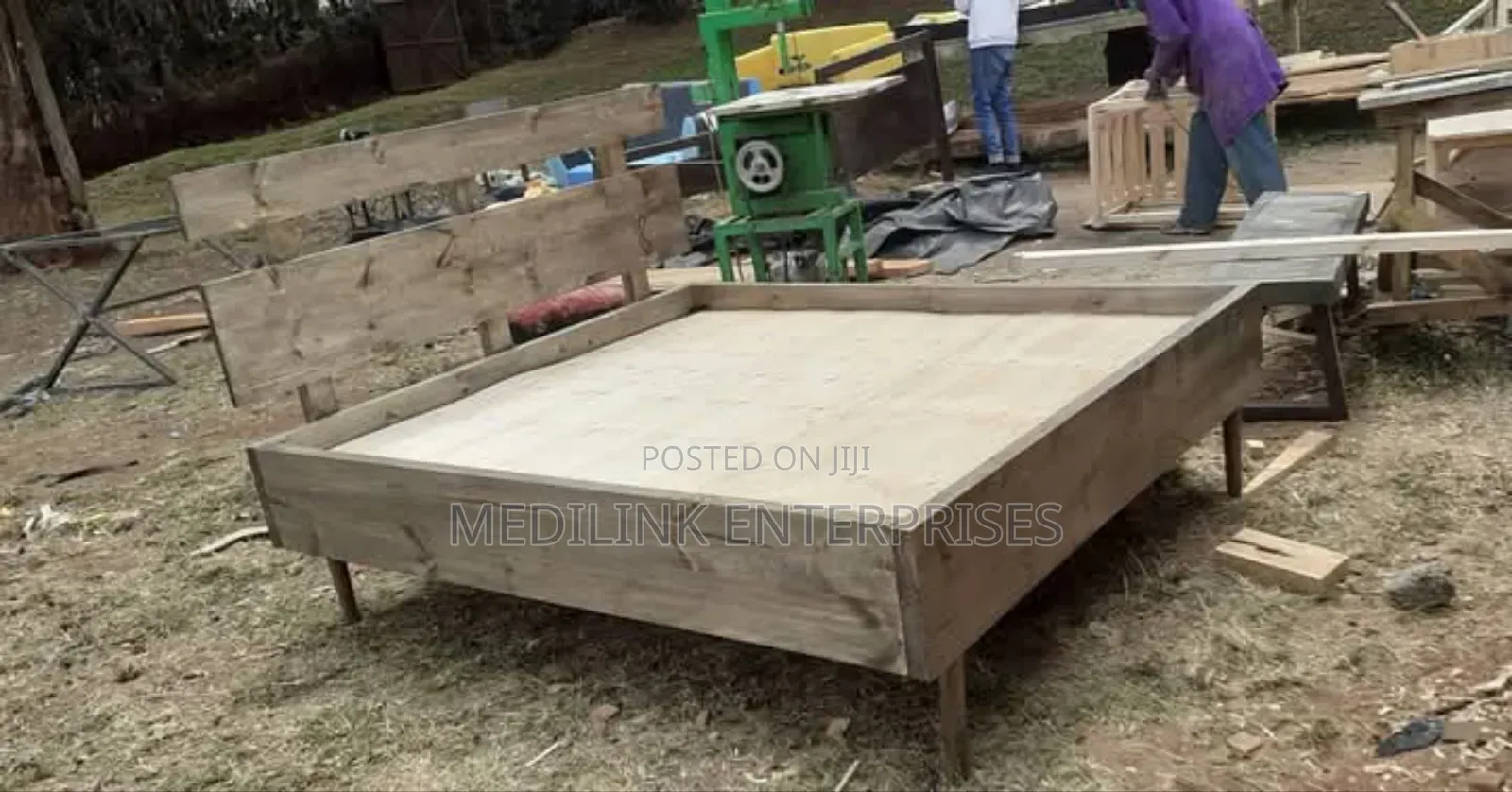 Wooden Light Walnut 6*6 King Sized Beds
