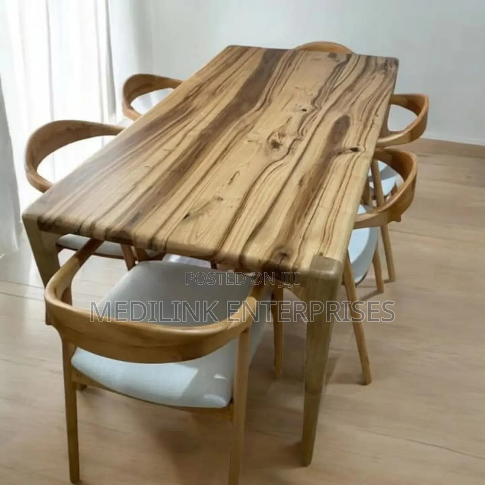 Calcerson Design Sudan Teak Vanish 6-Seater Dinning Table Set