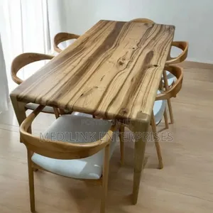 Calcerson Design Sudan Teak Vanish 6-Seater Dinning Table Set