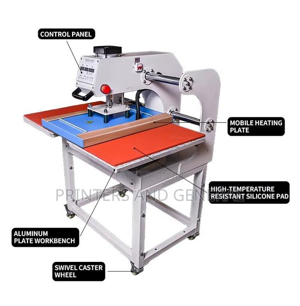 60x40cm Flatbed Double Station Pneumatic Heat Transfer