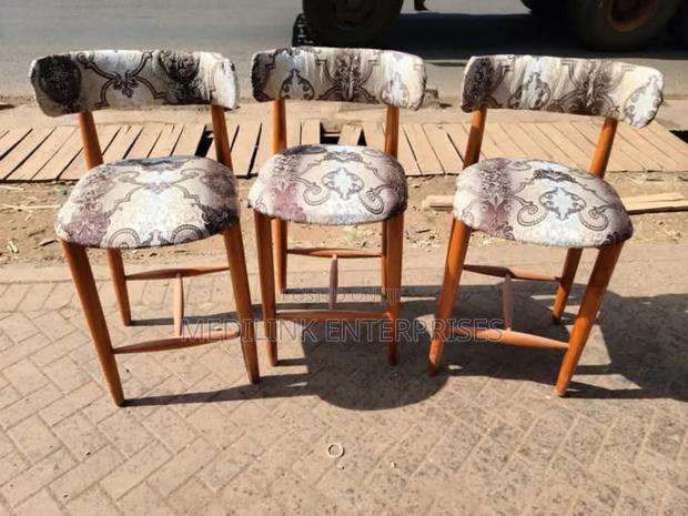 Wooden Upholstered Counter Backed Chairs