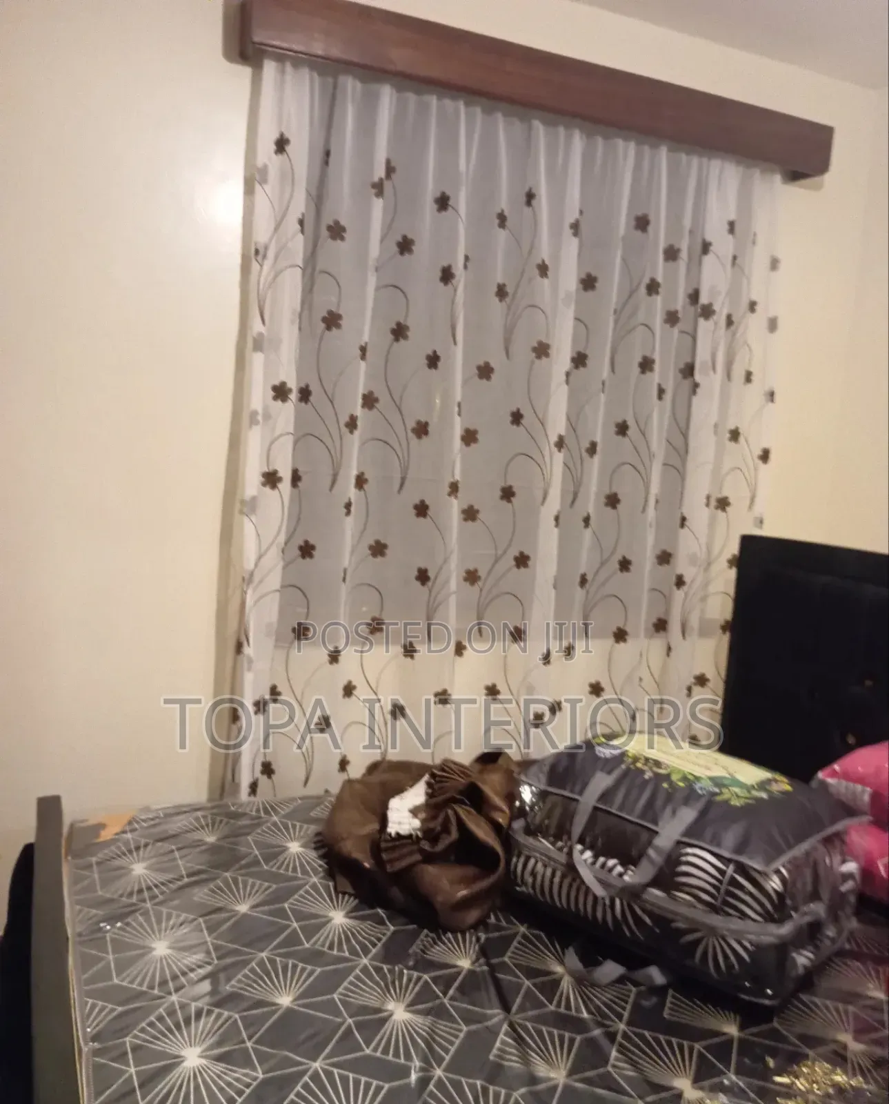 Window Decor Bedroom Flowered Sheer Curtains