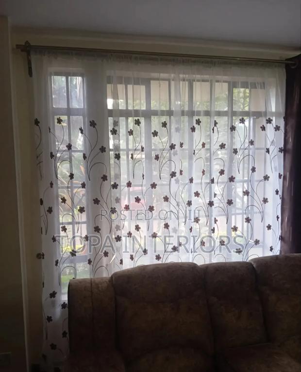 Flowered Living Room Sheer Curtains Wall Decor Sheers