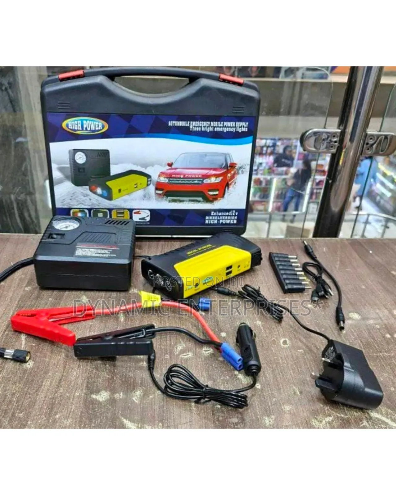 4-in-1 Car Jump Starter Kit With Air Compressor Power Bank